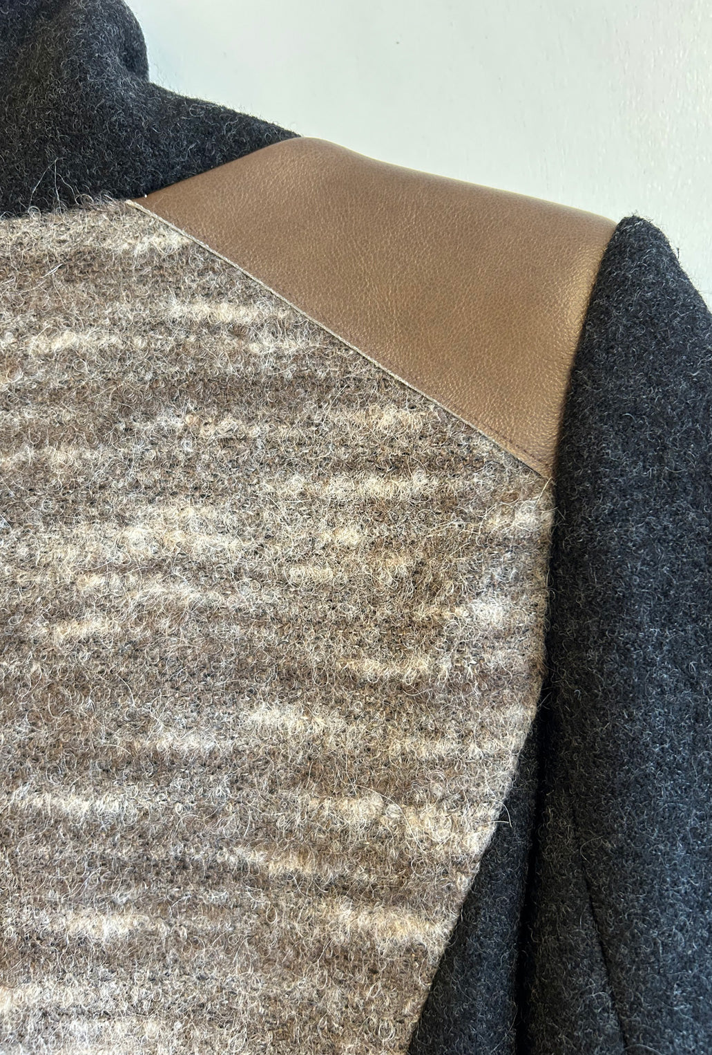 COWL NECK COAT · dark taupe haze