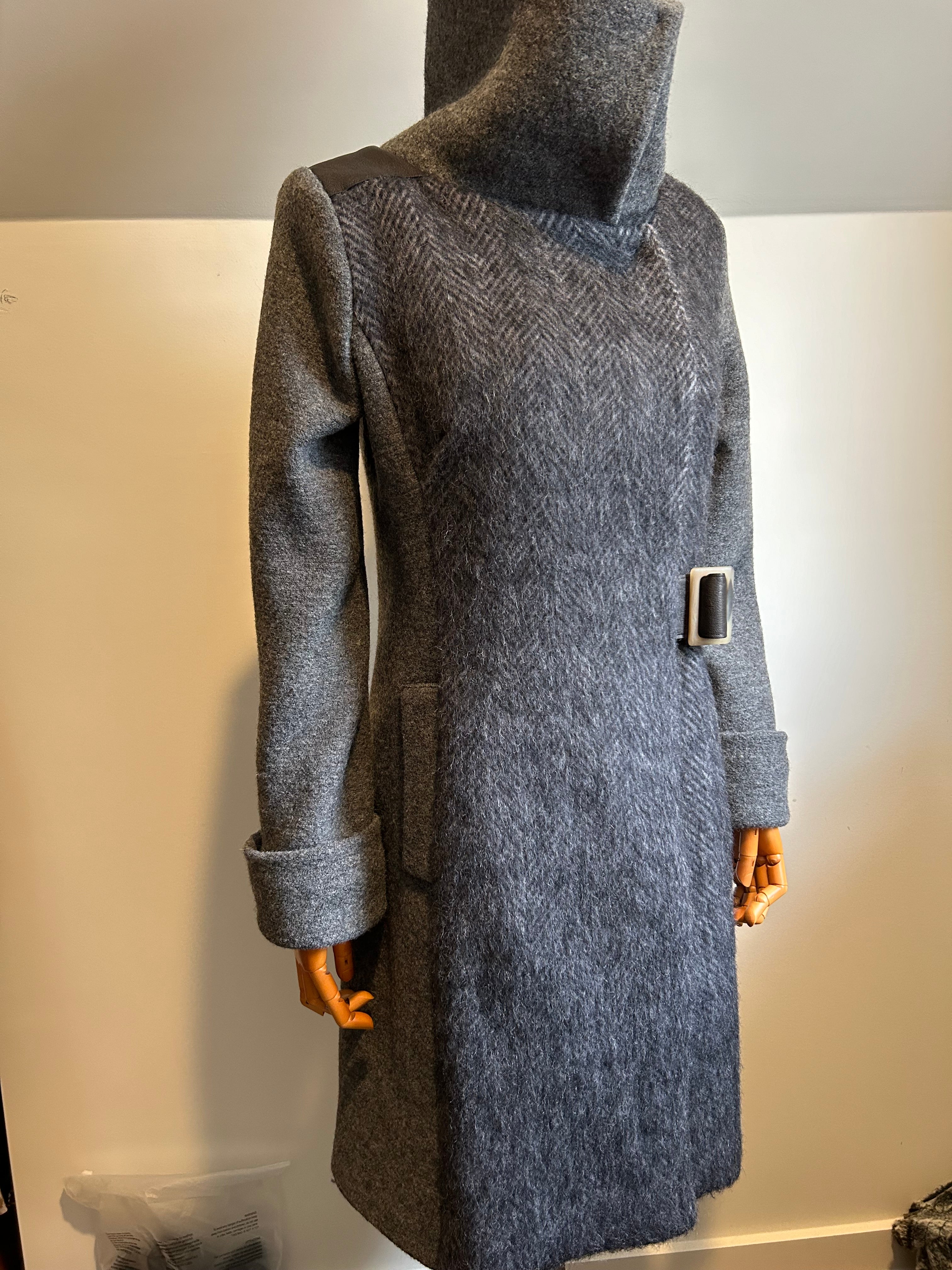 COWL NECK COAT · pepper alpaca