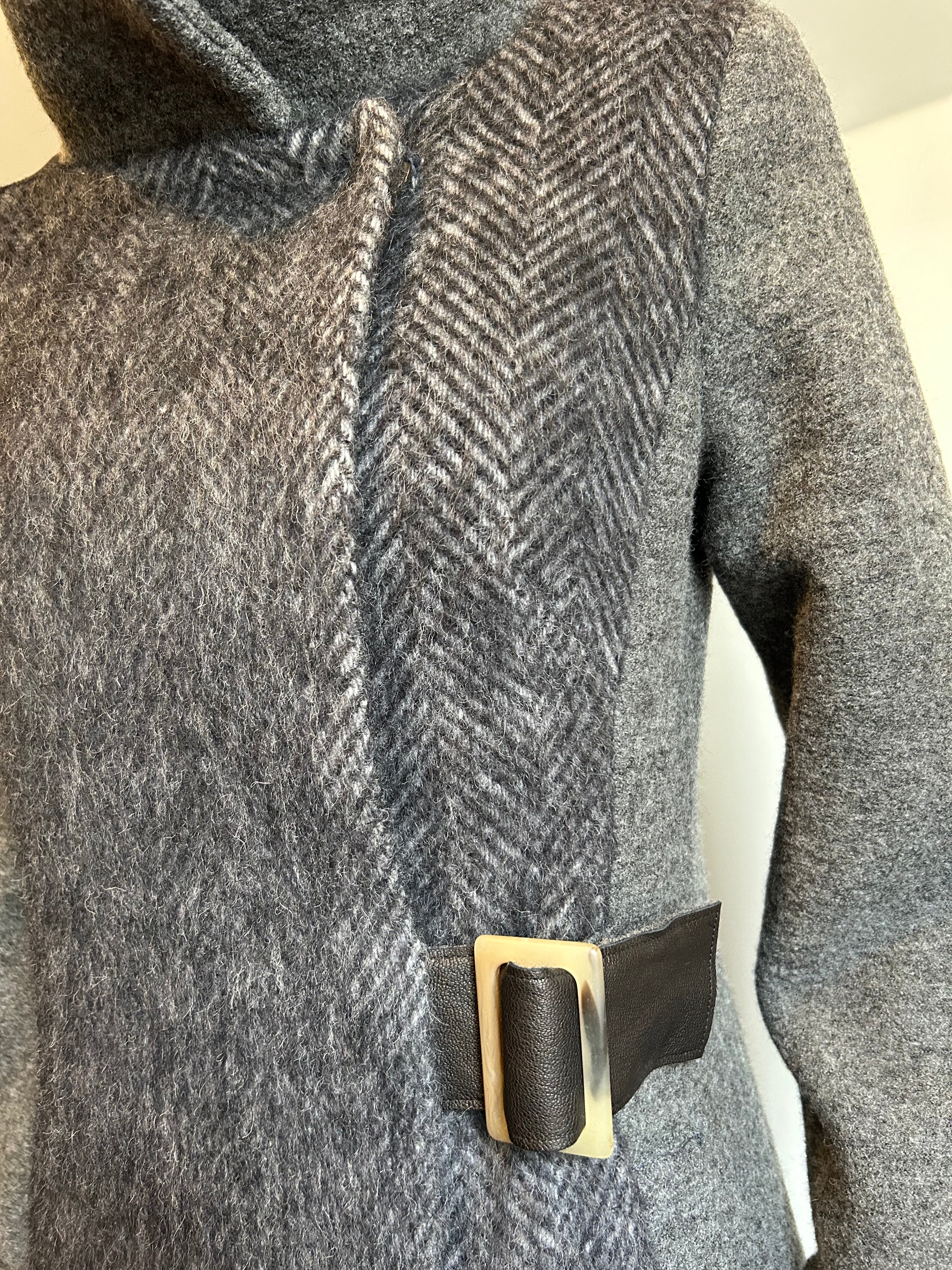 COWL NECK COAT · pepper alpaca