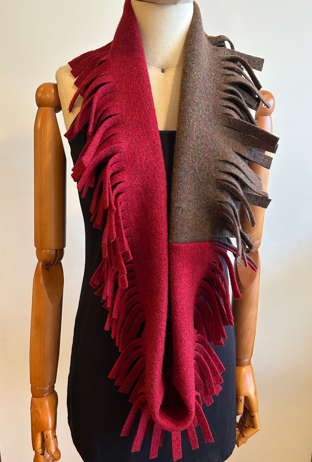 POMP SCARF · ruby & patina