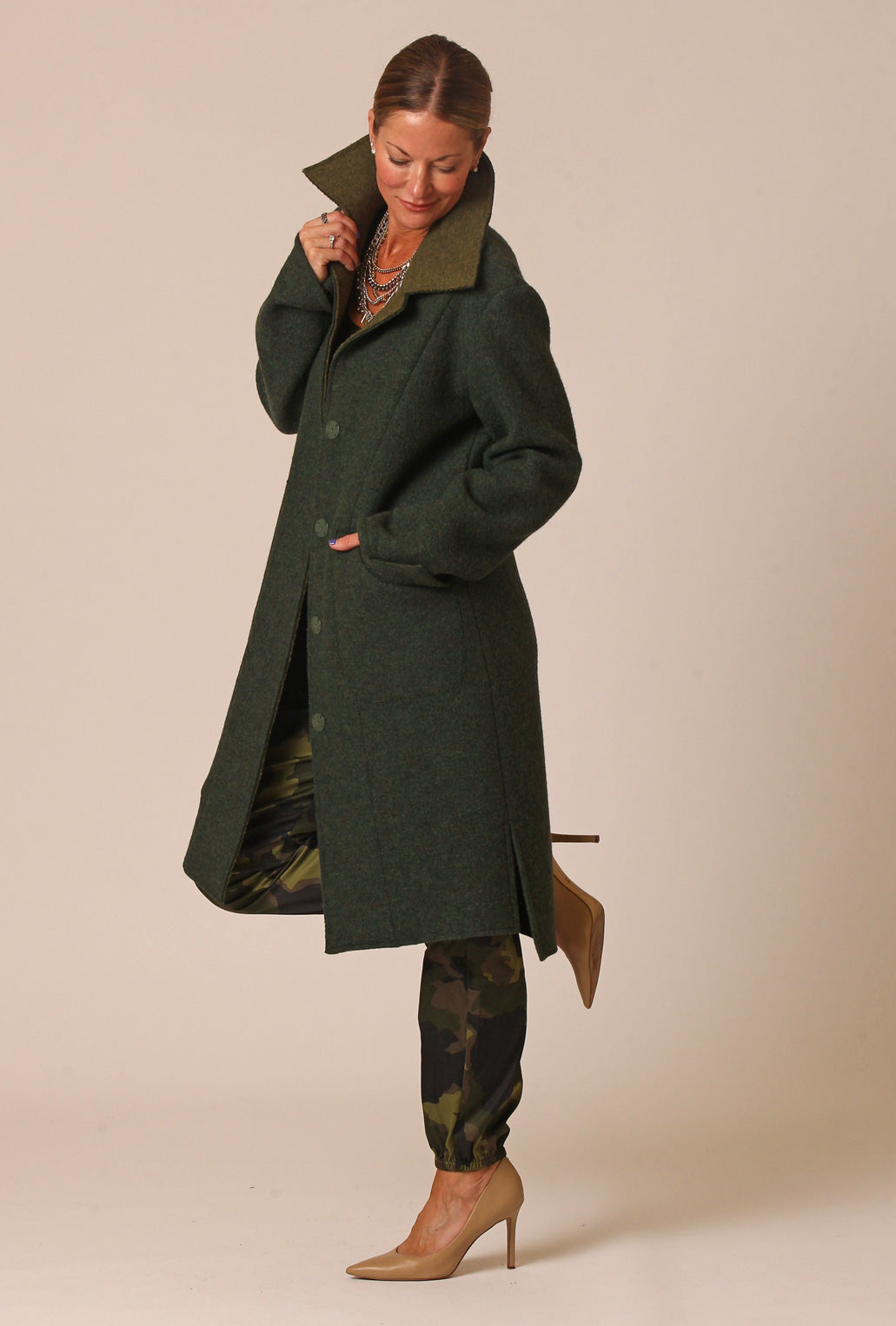 BYRNE COAT · emerald