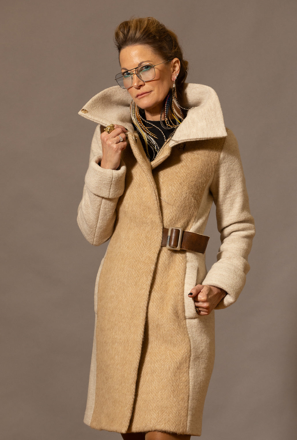 COWL NECK COAT · vanilla alpaca