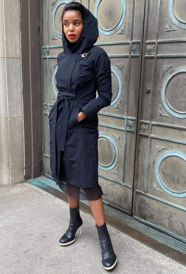 ARCH RAINCOAT Noir Japanese Nylon