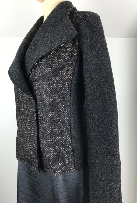 women's short jacket in alpaca and merino