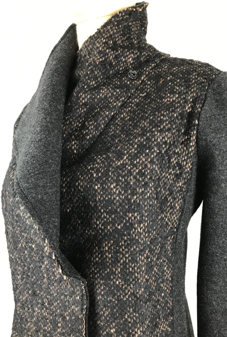 merino and alpaca dark gray jacket