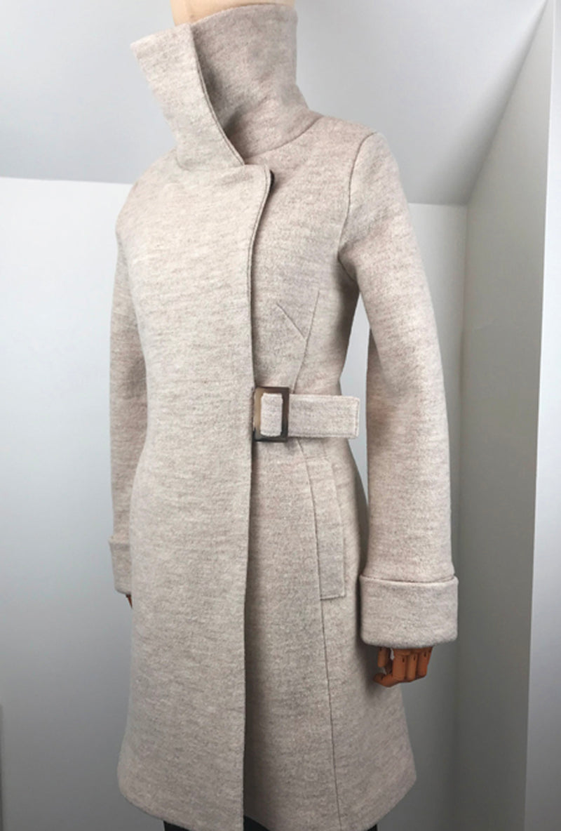 white merino women's winter coat