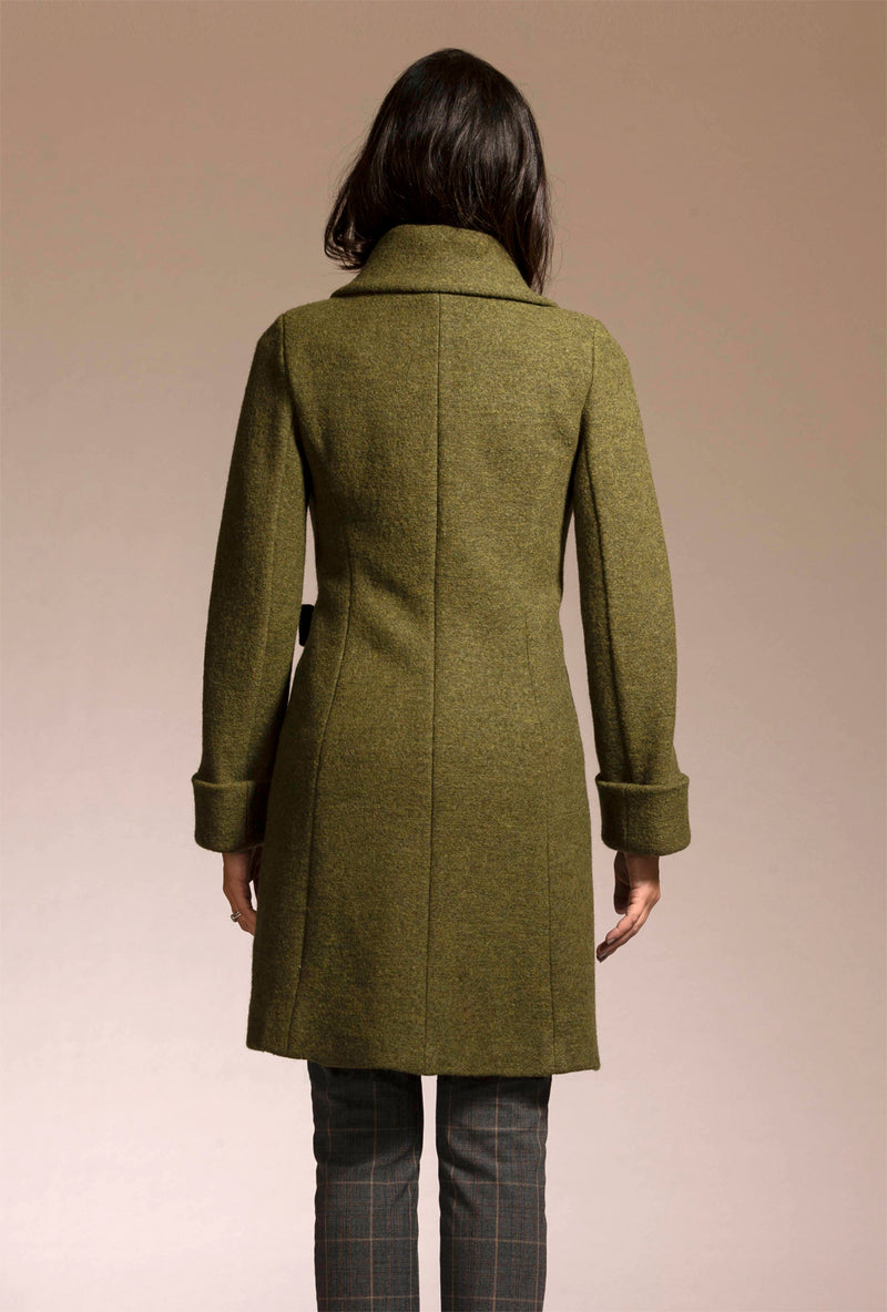 COWL NECK COAT · loden