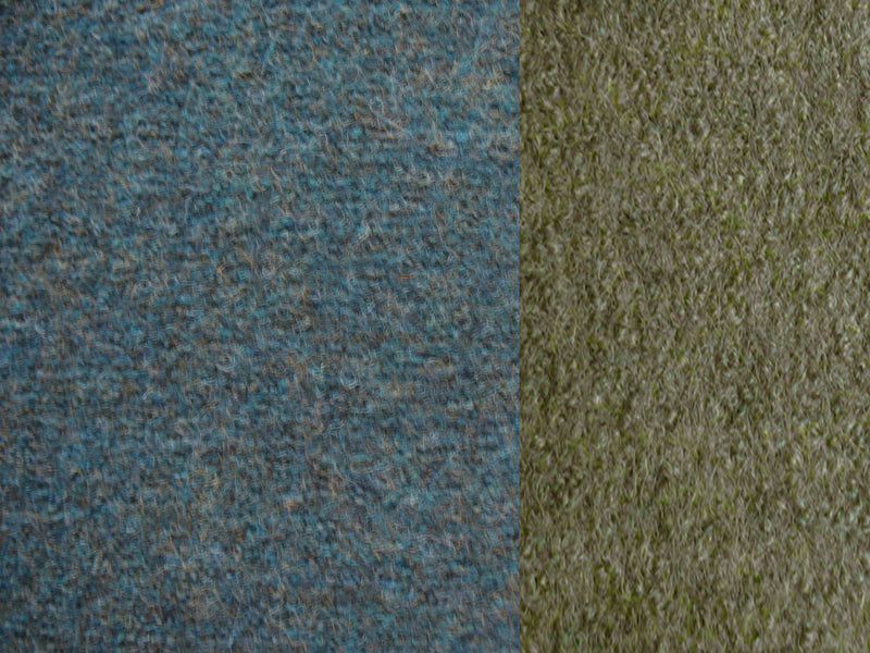 fabric of blue green merino coat